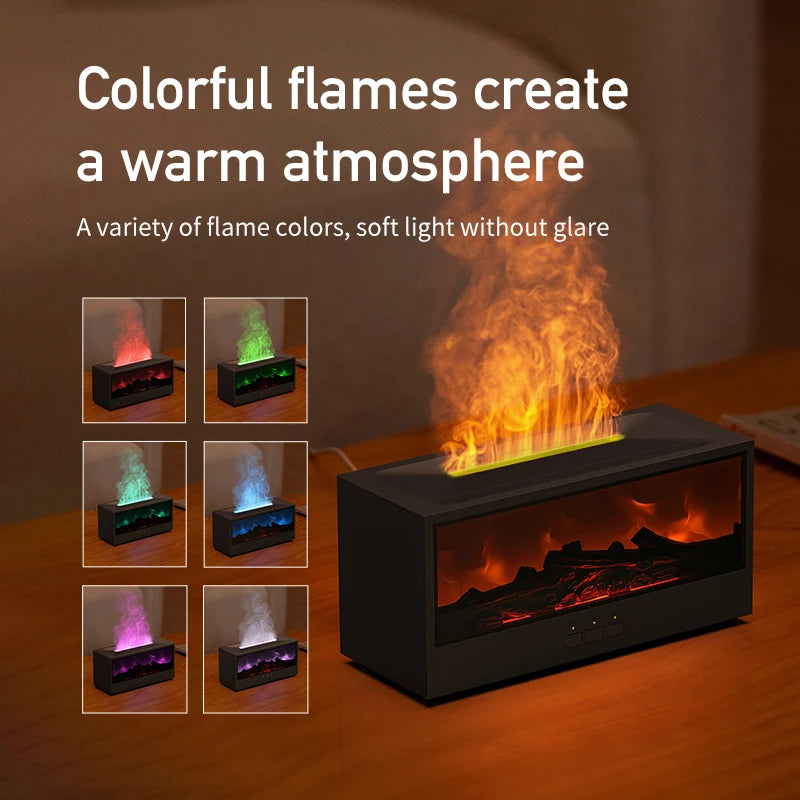 Creative Fireplace Air Humidifier Waterless Auto-Off Aroma