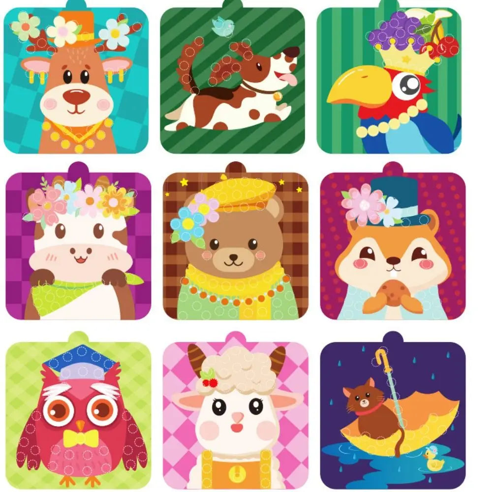 Handmade Material Children's Sticker Book Educational Early Learning