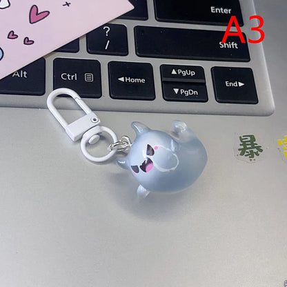 Luminous Halloween Ghost Key Chain Cartoon Jelly Doll