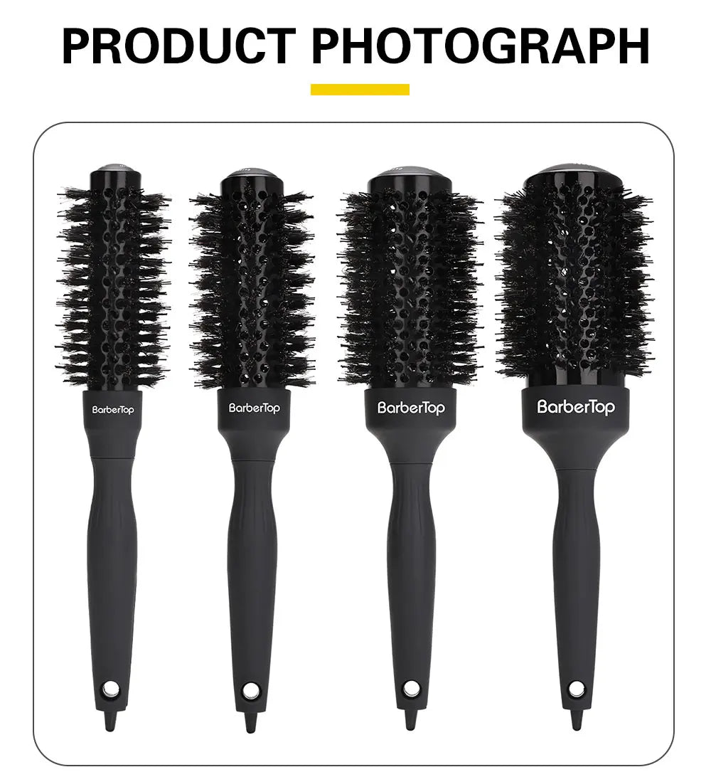 Handle Round Rolling Brush Straight Twill Hair Comb