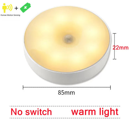 Motion Sensor Light Led USB NightLights Rechargeable Lamp