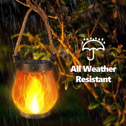 Solar Flame Rope Lantern Type-C Fast Charging Waterproof Hanging Lamp