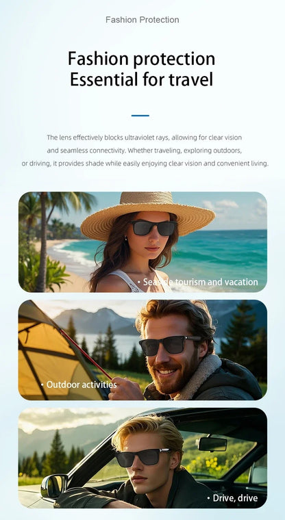 Smart Glasses  Remote Shoot Bluetooth Sunglasses AI Voice