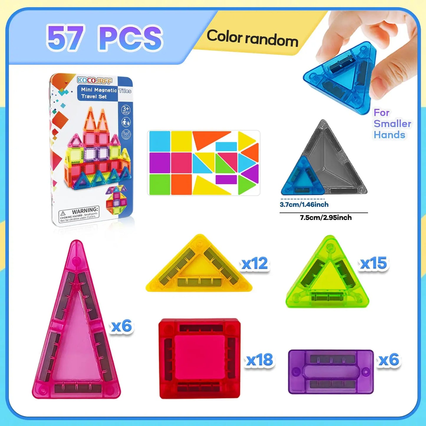 Mini Magnetic Building Blocks Set with Storage Box