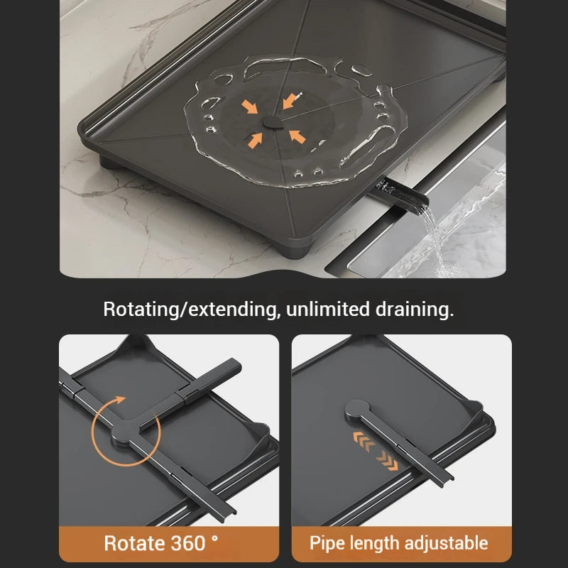 Stainless Steel Dish Drying Rack Adjustable Kitchen Plates