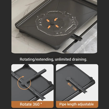 Stainless Steel Dish Drying Rack Adjustable Kitchen Plates
