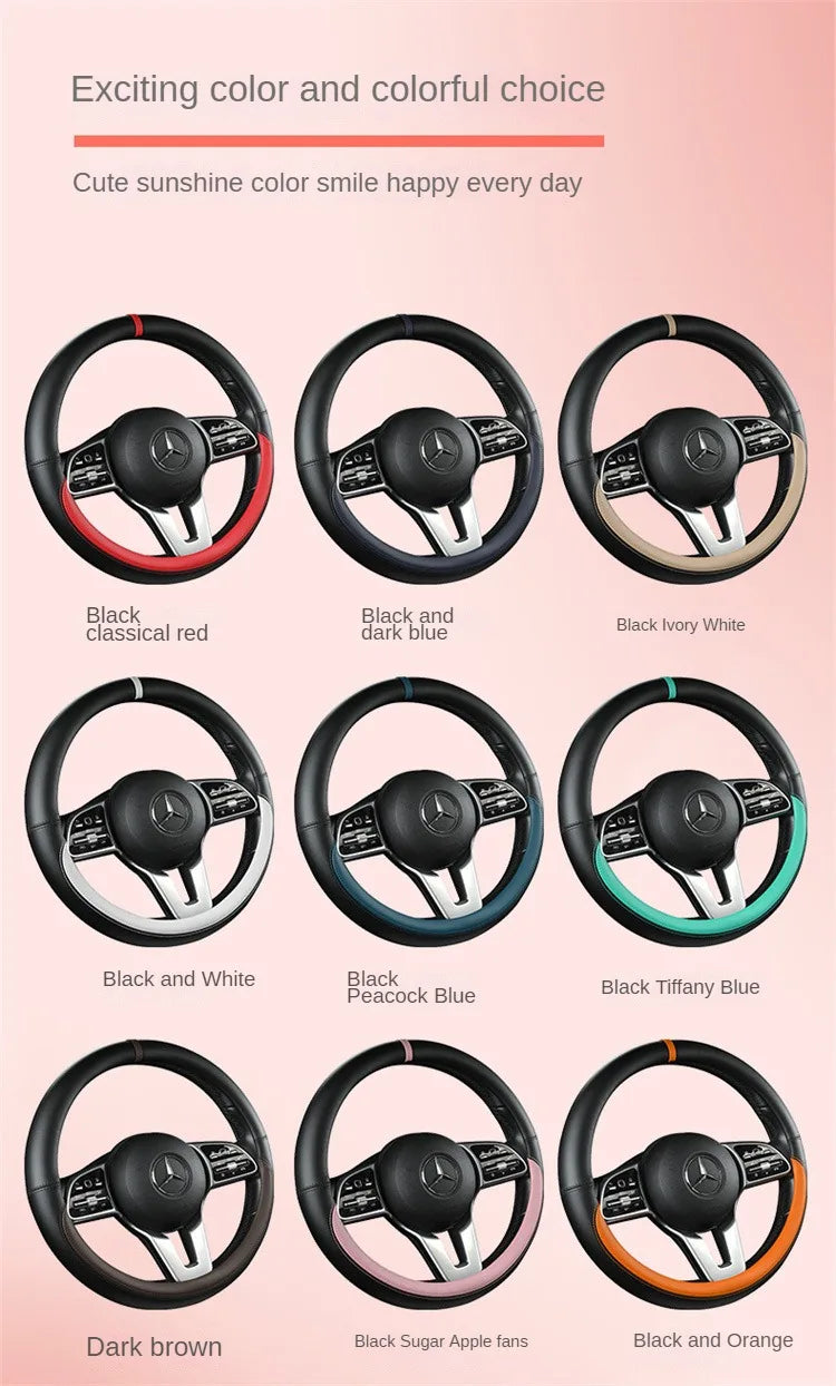 All-Nappa Leather Steering Wheel Cover Leather