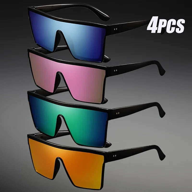 Oversize frame One-piece Goggle Men Woman Sunglasses