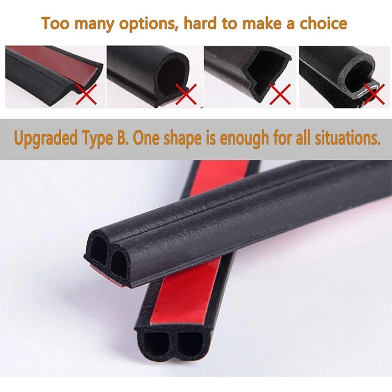 Car Door Seal Strips Noise Insulation Rubber Seals Sticker