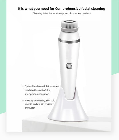 4 in 1 Electric Facial Cleansing Brush Sonic Skin Care