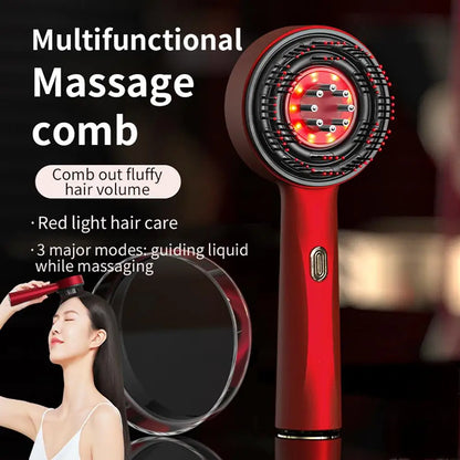 Electric Micro-current Massage Comb Red Light Hair Care