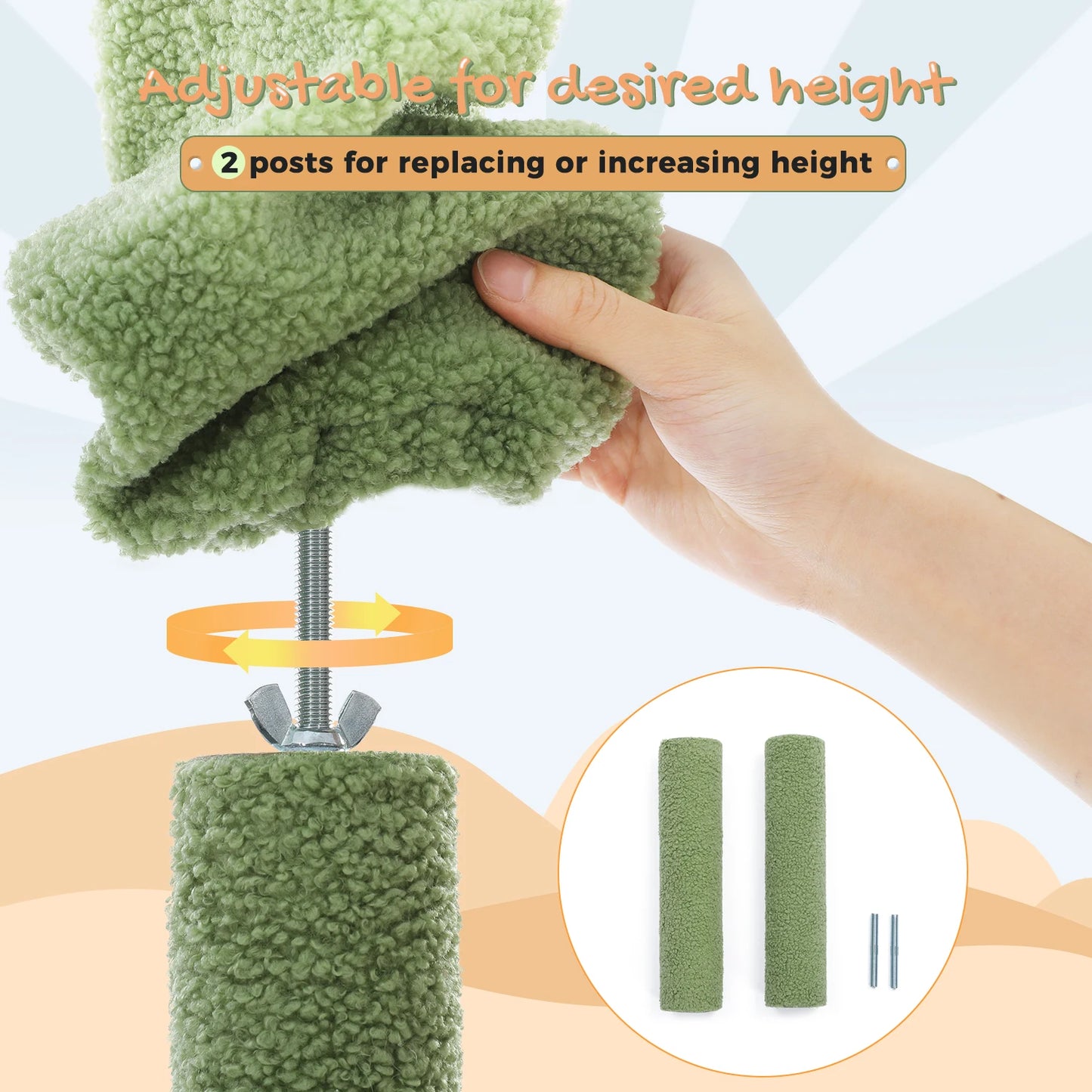 Cactus Cat Tree Floor to Ceiling Tower Scratching Posts