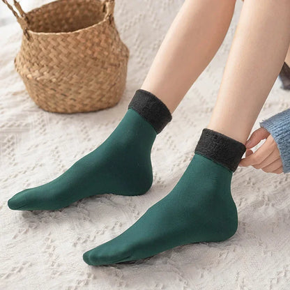 Women Winter Warm Short Socks Thick Thermal Cashmere