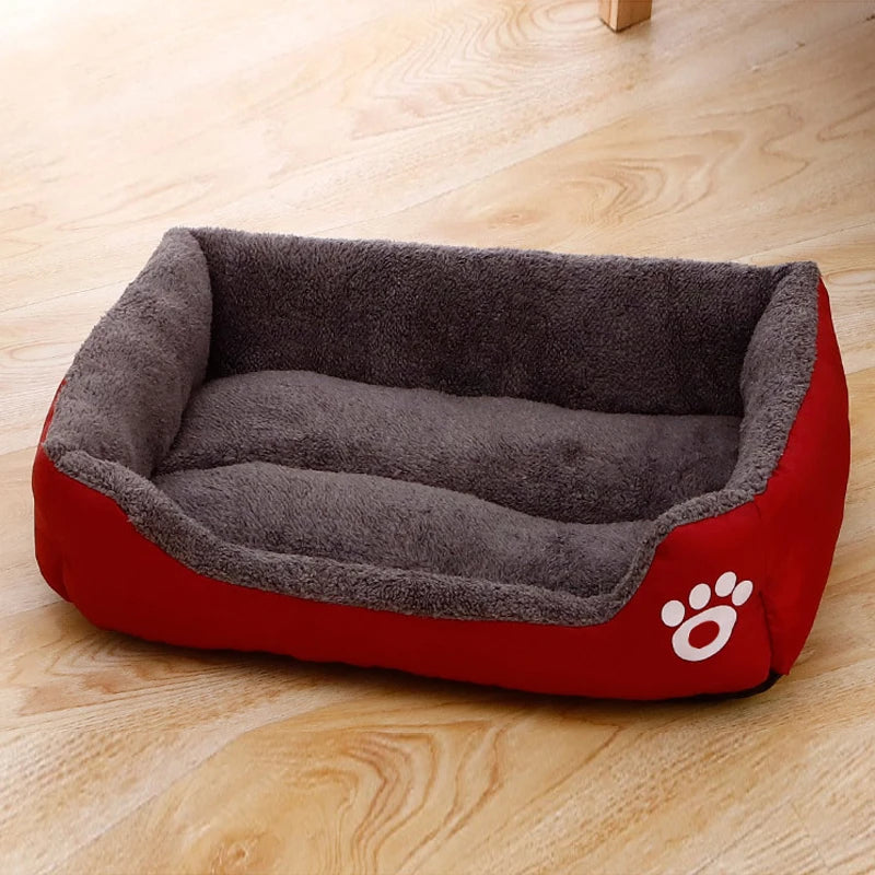 Black Dog Bed Plush Sleeping Bed Non-Slip and Bite-Resistant