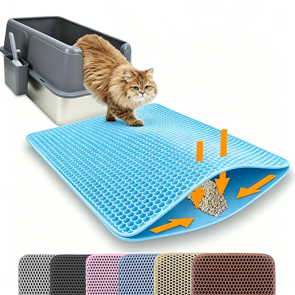 Cat Litter Mat Double Layer Pet Non Slip