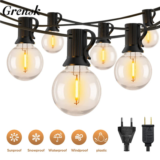 Waterproof G40 String Lights Outdoor Garland Decoration