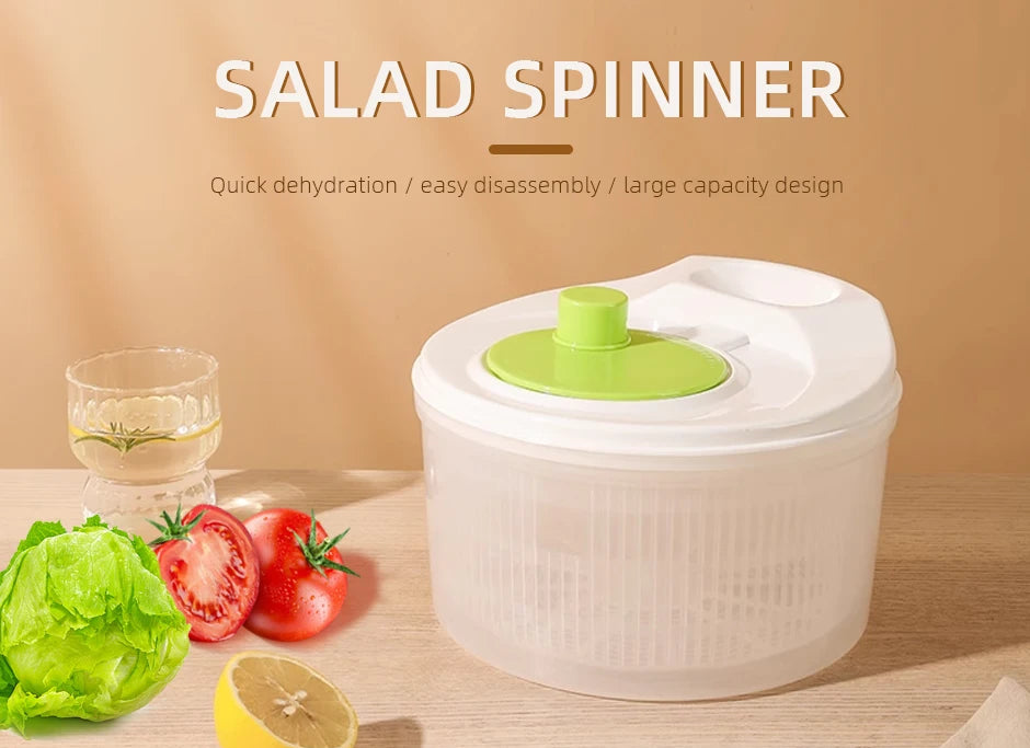 Salad Spinner Lettuce Greens Washer Dryer Drainer Crisper