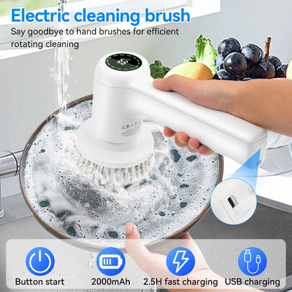 Electric Cleaning Brush 5 In 1 Electric Spin Cleaning Scrubber