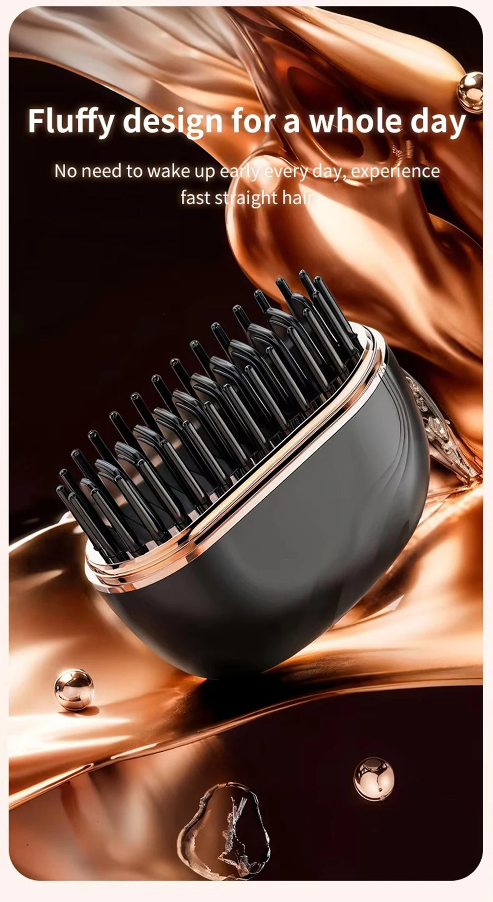 Wireless Hair Straightener Brush 2 in 1, Cordless Straightening
