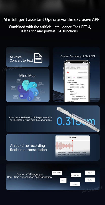 118 Languages 64GB Memory Audio Recorder 400ma Lectures