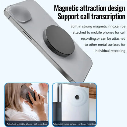 8-128GB Magnetic AI Voice Recorder ChatGPT Intelligent Translation