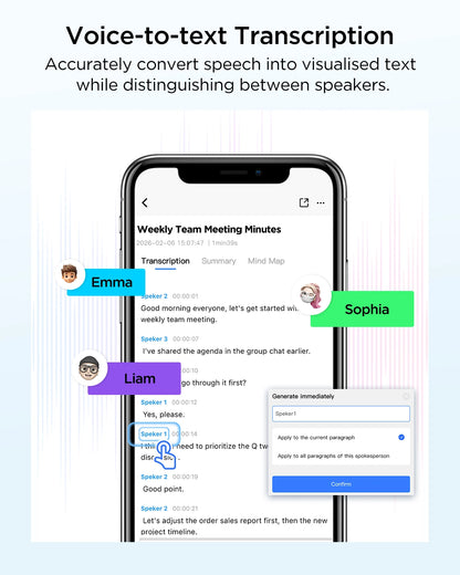 BOYA Notra AI Recording - Smart Voice Activated Recorder