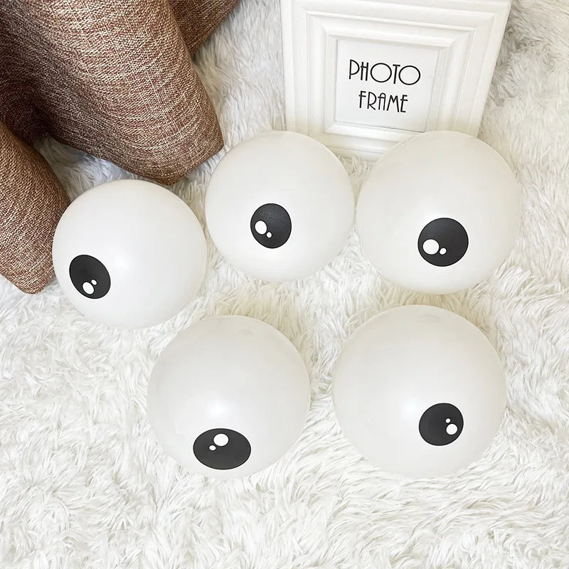 50/30/20/10Pcs 5inch White Eyes Balloons Halloween Balloons