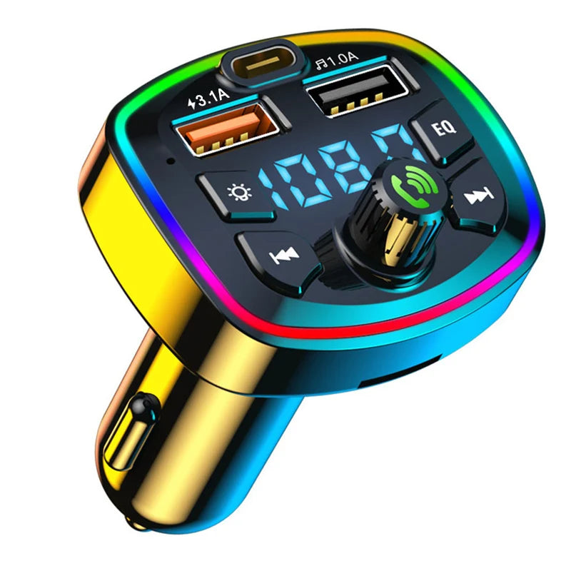 Car Bluetooth 5.0 FM Transmitter Wireless Adapter Car Accessories