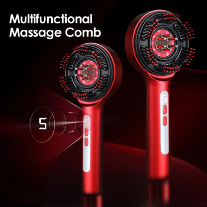 Electric Micro-current Massage Comb Red Light Hair Care