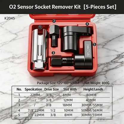 Universal Oxygen Sensor Socket Set O2 Lambda Sensor Removal
