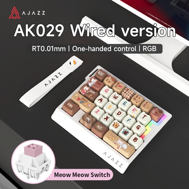 Wired One-Handed Gaming Keyboard HE Magnetic Switch