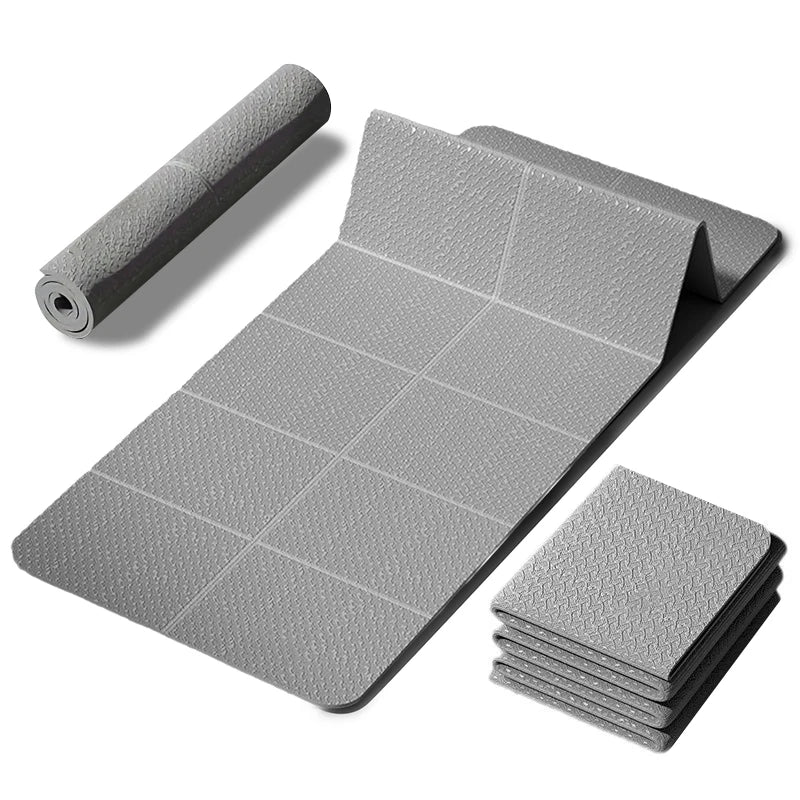Foldable Yoga Mat TPE Non-Slip Portable Exercise Mat