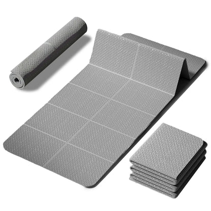 Foldable Yoga Mat TPE Non-Slip Portable Exercise Mat