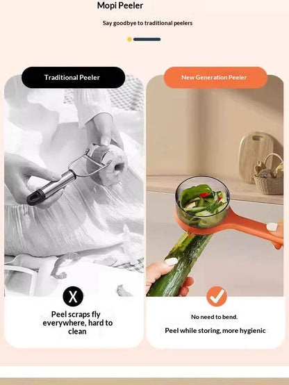Storage‑Type Fruit Vegetable Peeler With Peel Container
