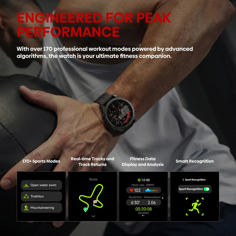 New Ciberer Vertix Stratos 4 GPS Smart Watch 1.43''AMOLED