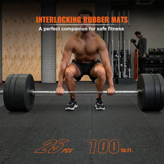 SucceBuy 25/12/6 PCS 1/2 in Thick Gym Floor Mats