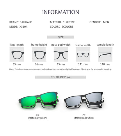 X3194 Eyeglasses Polarized Magnet Clip glasses frame