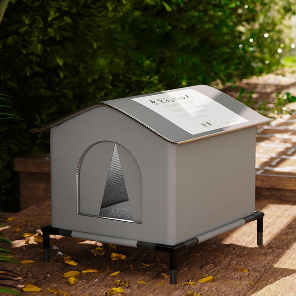 Stray Cat Houses with Mat Waterproof Summer Cool