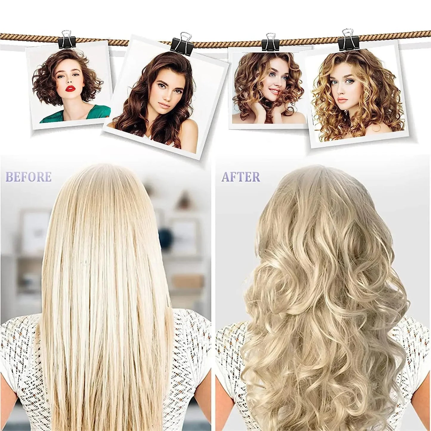 Soft Rubber Silicone Heatless Hair Curler Hair Styling