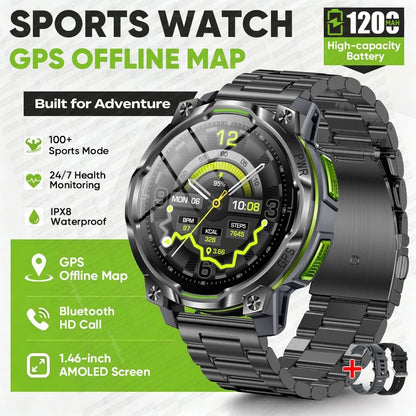New GPS Map Smart Navigation Watch 1200mAh Battery