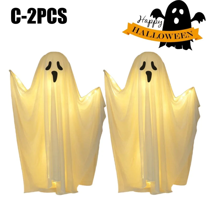 Scary Standing Ghost Glow-in-the-Dark Halloween Decoration