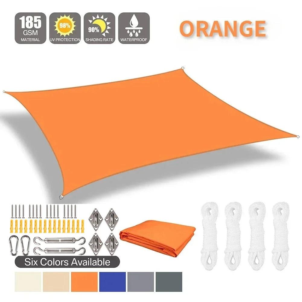 Sun Shade Sail Waterproof Outdoor Square Rectangle Garden