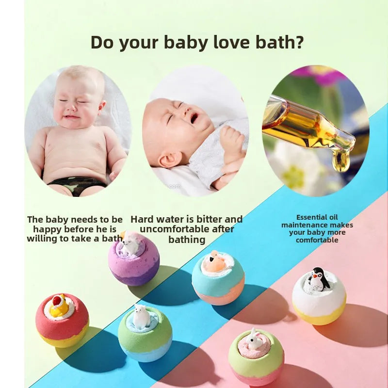 6PCS Children's Dinosaur Egg Bomb Bath Salt Balls Fun