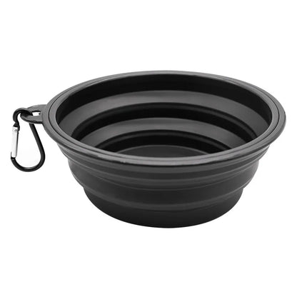 Folding Portable Silicone Dog Feeder Bowl 2 In 1 Pet Dispenser