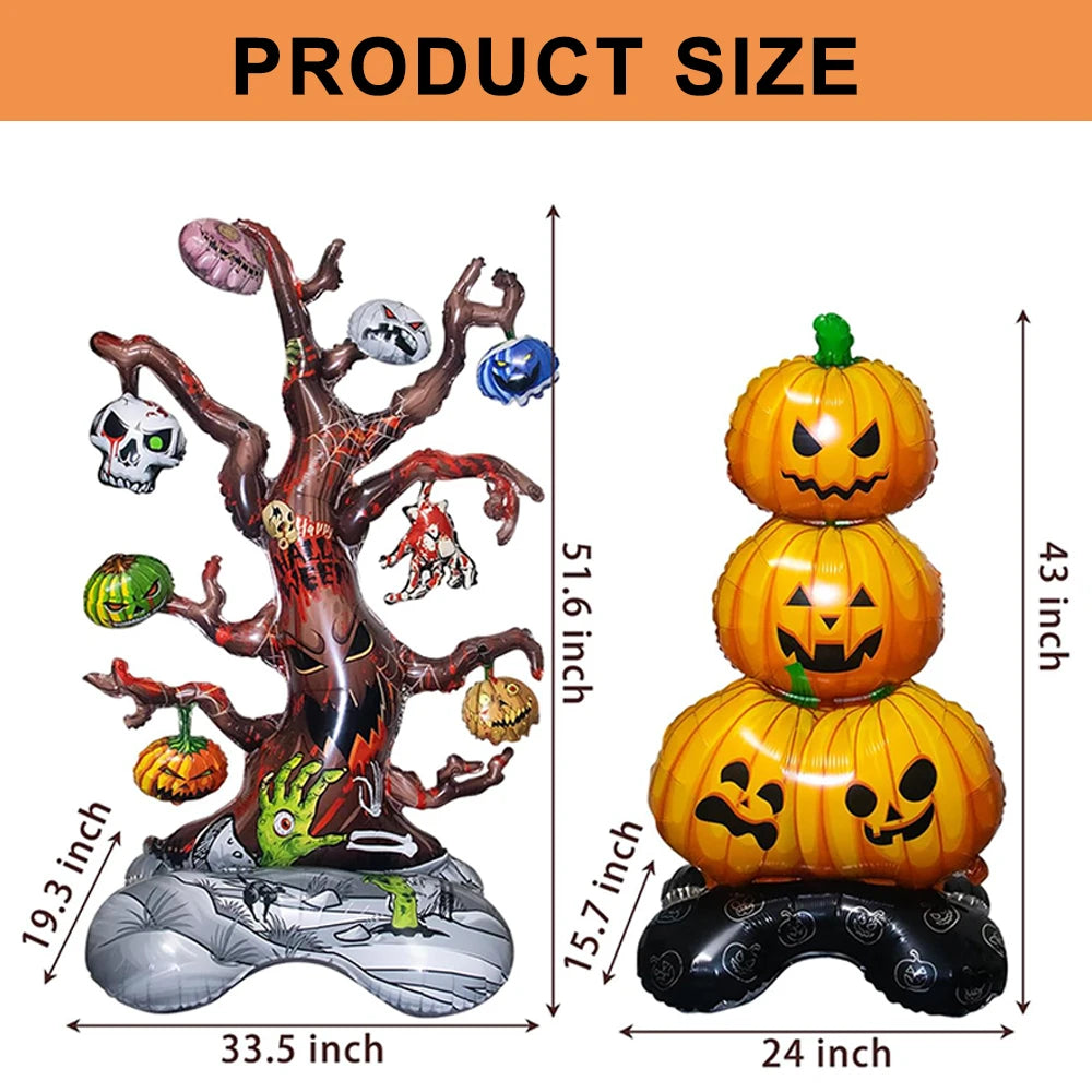 Halloween Decoration Balloons Foil Pumpkin Ghost Dead Tree Witch Mummy Bat Spider Balloon