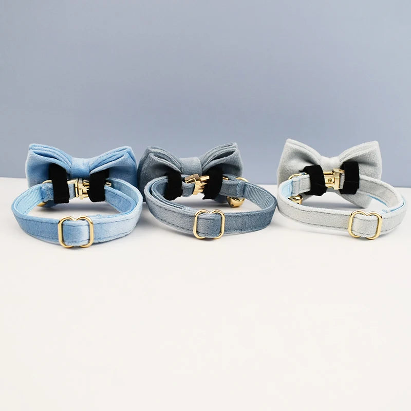 Stylish Adjustable Cat Collar with Bowknot