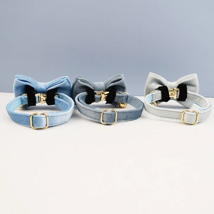 Stylish Adjustable Cat Collar with Bowknot