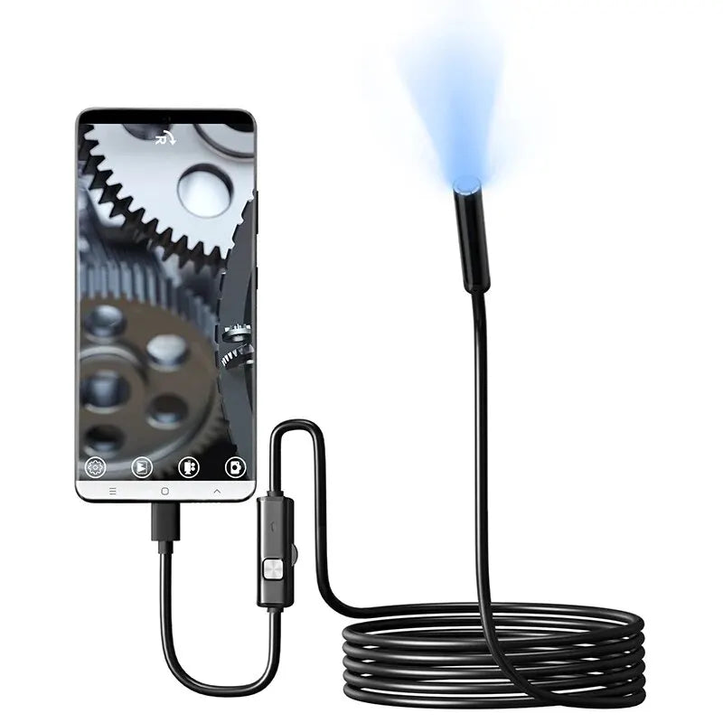 TYPE-C Endoscope Camera IP67 Waterproof 6 LEDs Adjustable