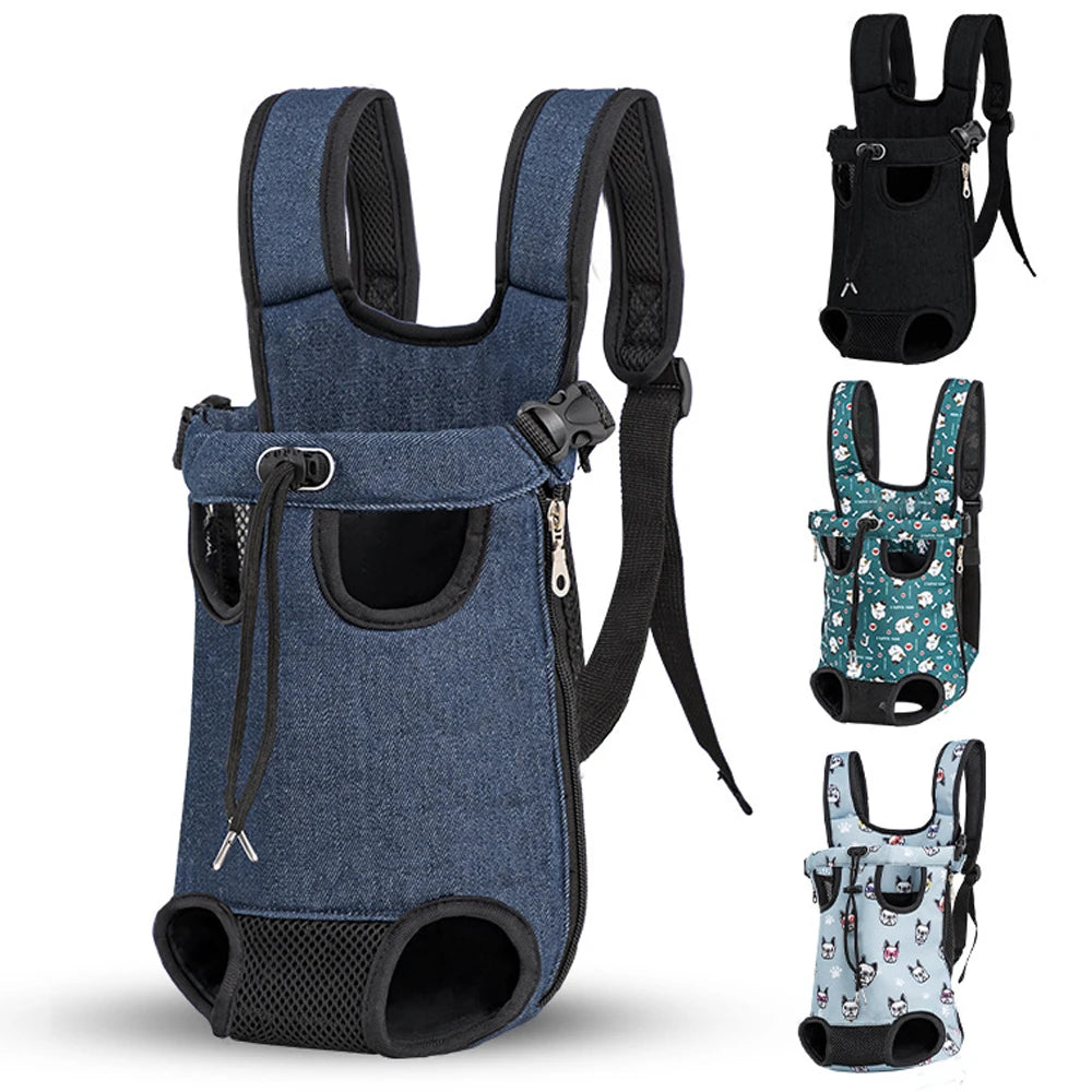 Adjustable Cat Carrier Bag Pet Double Shoulder Backpack