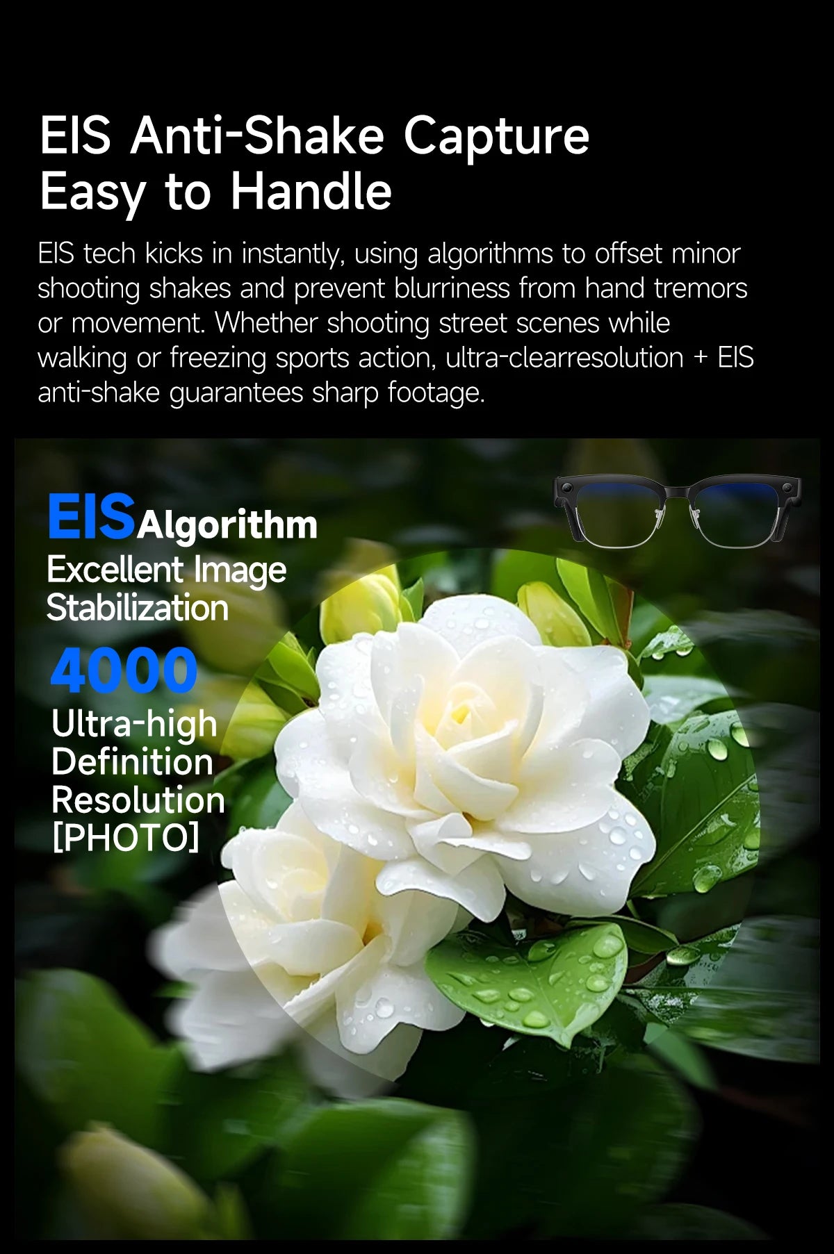 New Men Smart AI Glasses 4K HD 800MP Camera Chat GPT